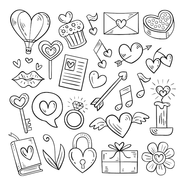 ▷ Dibujos de【 Amor 】fáciles para dibujar